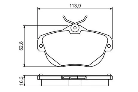 Тормозные колодки, дисковые BOSCH 0 986 494 243