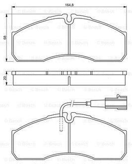 Гальмівні колодки, дискові BOSCH 0 986 494 278 (фото 1)