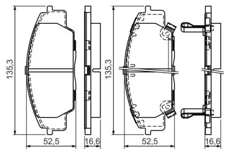 Гальмівні колодки, дискове гальмо (набір) BOSCH 0986494311