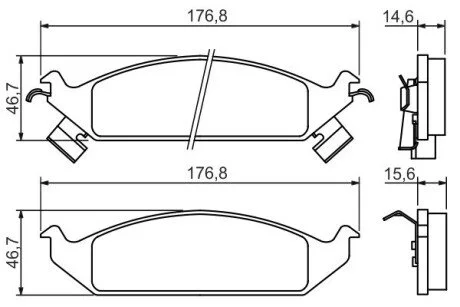 Гальмівні колодки, дискове гальмо (набір) BOSCH 0986494313