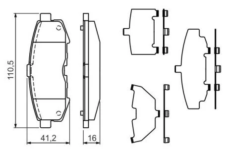 Гальмівні колодки, дискові BOSCH 0 986 494 319
