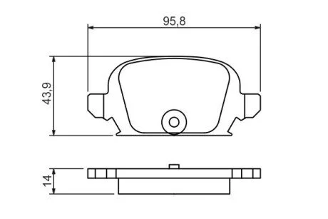 Гальмівні колодки, дискове гальмо (набір) BOSCH 0986494340