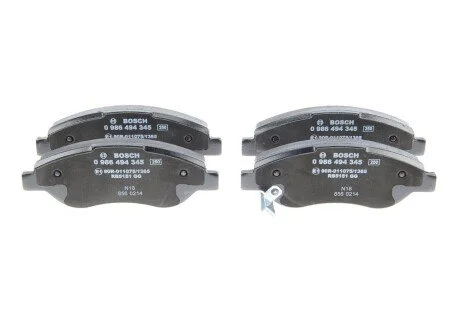 Колодки гальмівні дискові BOSCH 0986494345 (фото 1)