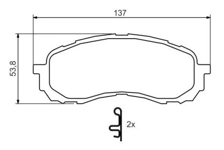 Гальмівні колодки дискові SUBARU Impreza 1,5-1,6 00-07 BOSCH 0986494373