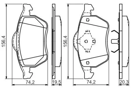 Тормозные колодки, дисковые BOSCH 0 986 494 390