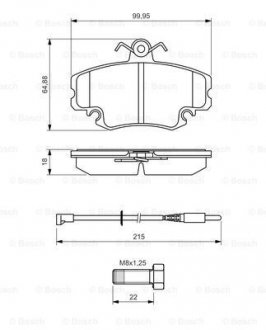 Тормозные колодки BOSCH 0986494522 (фото 1)