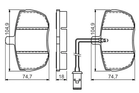 Тормозные колодки, дисковые BOSCH 0 986 494 535