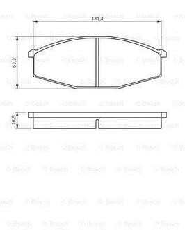 ГАЛЬМІВНІ КОЛОДКИ,ДИСКОВІ 0 986 494 566 BOSCH 0986494566 (фото 1)