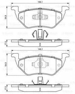 FORD Тормозные колодки задн. Maverick 01- BOSCH 0986494683 (фото 1)