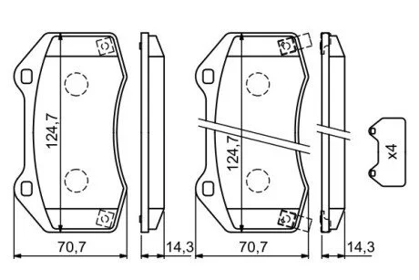 Тормозные колодки, дисковые BOSCH 0 986 494 718 (фото 1)