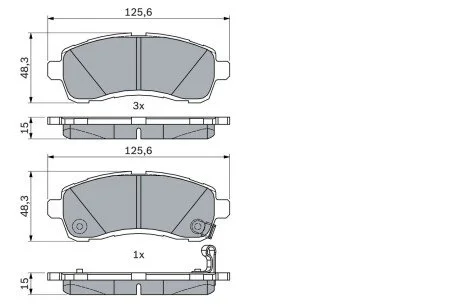Гальмівні колодки, дискові BOSCH 0 986 494 754