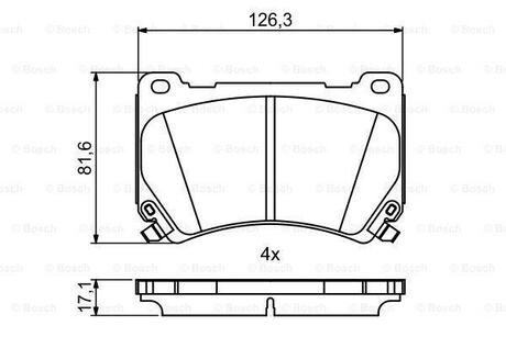 Тормозные колодки, дисковые BOSCH 0 986 494 781 (фото 1)