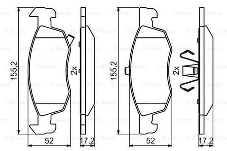 Тормозные колодки, дисковые BOSCH 0 986 494 824 (фото 1)