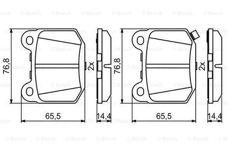 Гальмівні колодки, дискові BOSCH 0 986 494 865