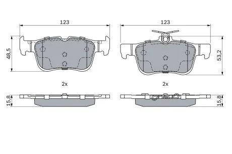 Тормозные колодки, дисковые BOSCH 0 986 494 888