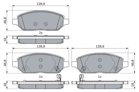 Тормозные колодки, дисковые BOSCH 0986494906