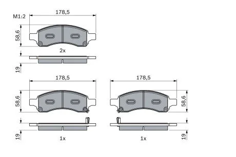 Гальмівні колодки, дискові BOSCH 0 986 494 966