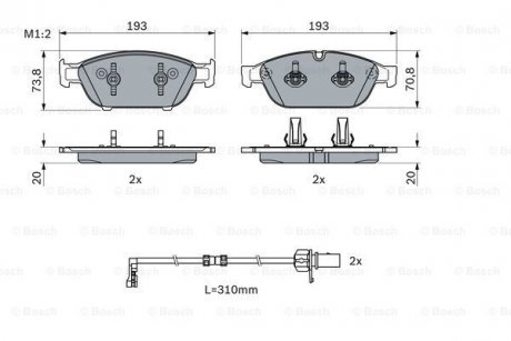 Гальмівні колодки, дискові BOSCH 0 986 494 986 (фото 1)