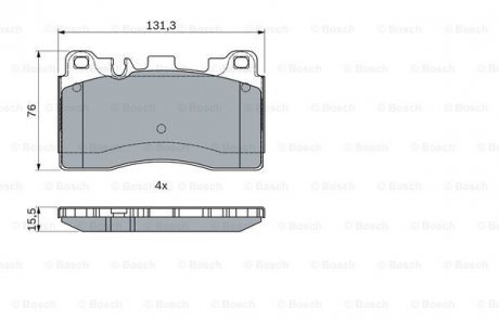 Гальмівні колодки, дискові BOSCH 0 986 494 989 (фото 1)