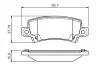 Гальмівні колодки дискові TOYOTA Corolla \'\'1.4i,1.6i 16V \'\'>>02 PR2 BOSCH 0986495072 (фото 1)