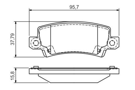 Гальмівні колодки дискові TOYOTA Corolla \'\'1.4i,1.6i 16V \'\'>>02 PR2 BOSCH 0986495072 (фото 1)