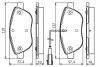 Гальмівні колодки дискові FIAT Doblo/Idea/Multipla &quot;F &quot;99&gt;&gt; PR2 BOSCH 0986495086 (фото 1)