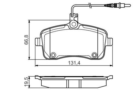 Тормозные колодки пер. PEUGEOT 407 04- BOSCH 0986495091 (фото 1)