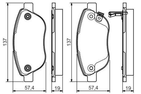 Колодки гальмівні дискові BOSCH 0986495103 (фото 1)