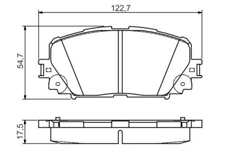 Гальмівні колодки дискові TOYOTA Yaris/Prius \'\'F "06>> PR2 BOSCH 0986495109