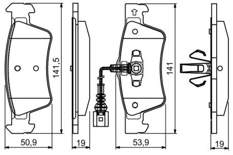 Колодки гальмівні дискові BOSCH 0986495115 (фото 1)