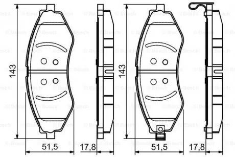 Тормозные колодки Lacetti BOSCH 0 986 495 116 (фото 1)