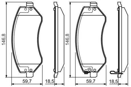 Колодки тормозные дисковые передние BOSCH 0986495117 (фото 1)