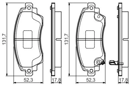 Гальмівні колодки (набір) BOSCH 0986495132