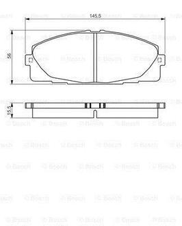 Колодки тормозные дисковые передние BOSCH 0986495152