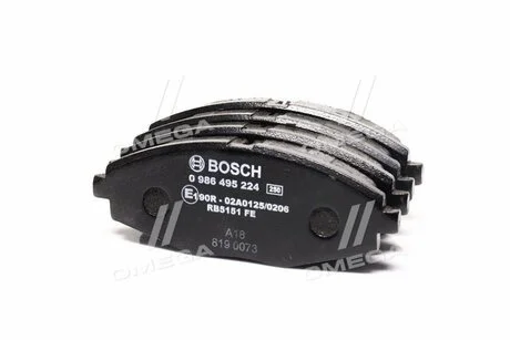 Гальмівні колодки дискові CHEVROLET/DAEWOO Lanos/Matiz \'\'F \'\'0.8-1.5 \'\'>>05 PR2 BOSCH 0 986 495 224 (фото 1)
