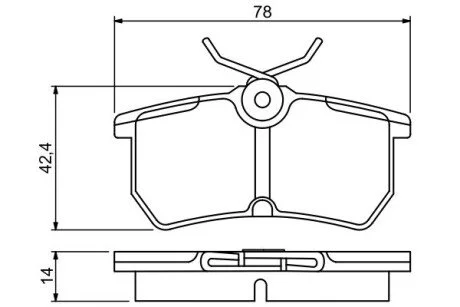Тормозные колодки дисковые FORD Focus 'R'>>05 PR2 BOSCH 0986495227