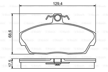 Тормозные колодки дисковые LAND ROVER Freelander ''F'''1,8-2,0''98-06 PR2 BOSCH 0986495228 (фото 1)