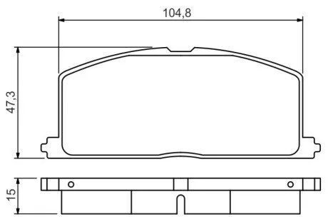 Тормозные колодки дисковые TOYOTA Celica/Corolla/Corona/Camri/Starlet \&#039;\&#039;F\&#039;\&#039;83-03 PR2 BOSCH 0986495234 (фото 1)