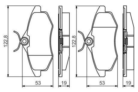 Гальмівні колодки CITROEN C2/C3 \'\'F 1.1i-1,4i \'\'03>> PR2 BOSCH 0986495268 (фото 1)
