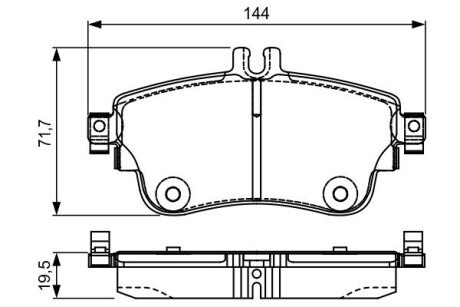 Колодки тормозные дисковые передние BOSCH 0986495299 (фото 1)