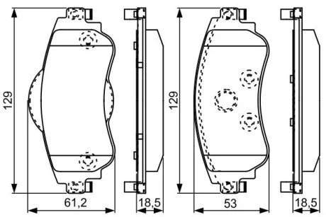 CITROEN Торм.колодки передн. C4 09- BOSCH 0986495304