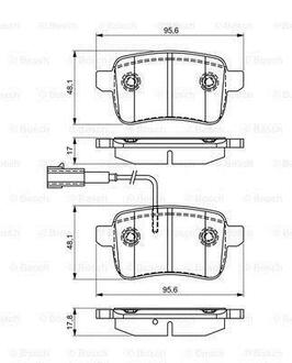 Колодки гальмівні дискові BOSCH 0986495305 (фото 1)