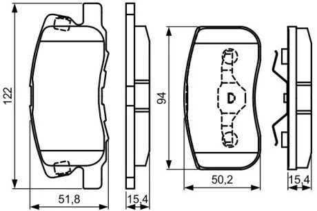MITSUBISHI Колодки тормозные передн Colt -12 BOSCH 0986495313