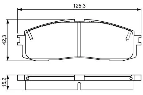 Гальмівні колодки (набір) BOSCH 0986495330