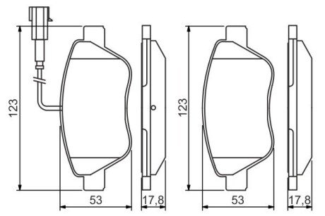 FIAT Тормозная колодка передн.Doblo 1.3D,Idea 04- BOSCH 0986495342 (фото 1)