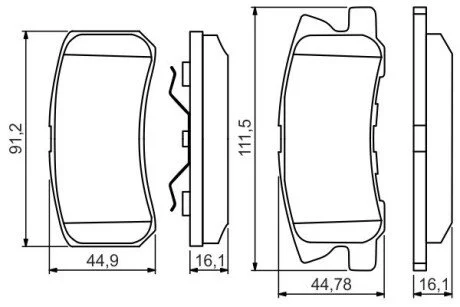 Тормозные колодки MITSUBISHI Grandis/Montero/Pajero/Shogun BOSCH 0986495357