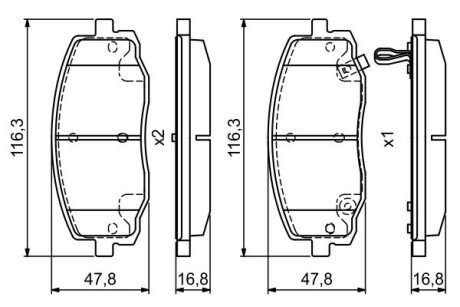 Тормозные колодки дисковые. BOSCH 0986495377 (фото 1)