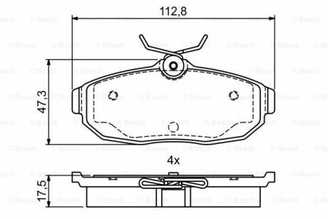 Колодки тормозные дисковые передние BOSCH 0986495401 (фото 1)