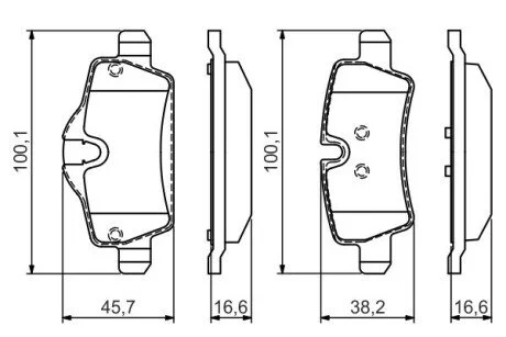 Гальмівні колодки дискові MINI Cooper/One \'\'R \'\'14>> BOSCH 0986495427 (фото 1)