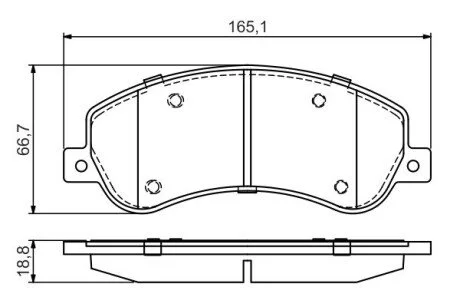 Колодки гальмівні дискові BOSCH 0986495436 (фото 1)